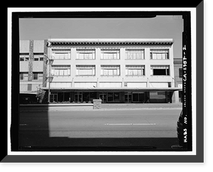 Historic Framed Print, Douglass-Wilhoit Building, 425-437 East Weber Avenue, Stockton, San Joaquin County, CA - 2,  17-7/8" x 21-7/8"