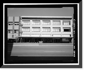 Historic Framed Print, Douglass-Wilhoit Building, 425-437 East Weber Avenue, Stockton, San Joaquin County, CA - 3,  17-7/8" x 21-7/8"
