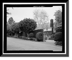 Historic Framed Print, Morris Landau House, 638 North Faring Road, Los Angeles, Los Angeles County, CA,  17-7/8" x 21-7/8"