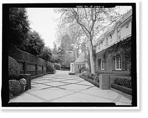 Historic Framed Print, Morris Landau House, 638 North Faring Road, Los Angeles, Los Angeles County, CA - 6,  17-7/8" x 21-7/8"