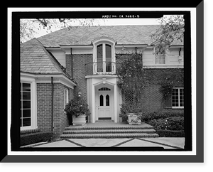 Historic Framed Print, Morris Landau House, 638 North Faring Road, Los Angeles, Los Angeles County, CA - 8,  17-7/8" x 21-7/8"