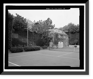 Historic Framed Print, Morris Landau House, 638 North Faring Road, Los Angeles, Los Angeles County, CA - 24,  17-7/8" x 21-7/8"