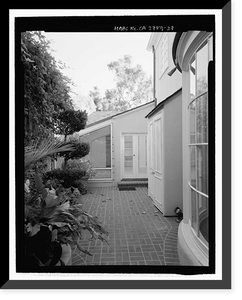 Historic Framed Print, Morris Landau House, 638 North Faring Road, Los Angeles, Los Angeles County, CA - 27,  17-7/8" x 21-7/8"