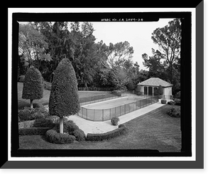Historic Framed Print, Morris Landau House, 638 North Faring Road, Los Angeles, Los Angeles County, CA - 34,  17-7/8" x 21-7/8"