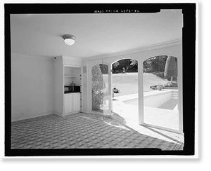 Historic Framed Print, Morris Landau House, 638 North Faring Road, Los Angeles, Los Angeles County, CA - 72,  17-7/8" x 21-7/8"
