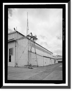 Historic Framed Print, U.S. Naval Base, Pearl Harbor, Seaplane Hangar, Lexington Boulevard, south of Enterprise Street, Pearl Harbor, Honolulu County, HI - 2,  17-7/8" x 21-7/8"