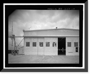 Historic Framed Print, U.S. Naval Base, Pearl Harbor, Seaplane Hangar, Lexington Boulevard, south of Enterprise Street, Pearl Harbor, Honolulu County, HI - 3,  17-7/8" x 21-7/8"