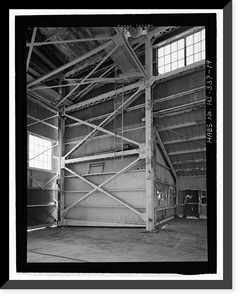 Historic Framed Print, U.S. Naval Base, Pearl Harbor, Seaplane Hangar, Lexington Boulevard, south of Enterprise Street, Pearl Harbor, Honolulu County, HI - 12,  17-7/8" x 21-7/8"