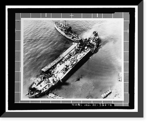 Historic Framed Print, U.S. Naval Base, Pearl Harbor, Waipio Peninsula, Waipo Peninsula, Pearl Harbor, Honolulu County, HI - 6,  17-7/8" x 21-7/8"