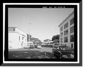 Historic Framed Print, U.S. Naval Base, Pearl Harbor, Gymnasium & Theater, Neville Way, Pearl Harbor, Honolulu County, HI - 4,  17-7/8" x 21-7/8"