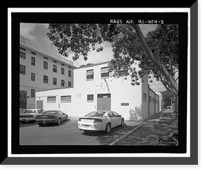Historic Framed Print, U.S. Naval Base, Pearl Harbor, Boiler House & Cold Storage, Butchers Shop & Dry Stores Building, South Avenue near Salvor Street, Pearl Harbor, Honolulu County, HI - 3,  17-7/8" x 21-7/8"