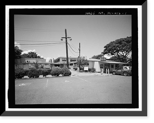 Historic Framed Print, U.S. Naval Base, Pearl Harbor, Bloch Recreation Center & Arena, Between Center Drive & North Road near Nimitz Gate, Pearl Harbor, Honolulu County, HI,  17-7/8" x 21-7/8"