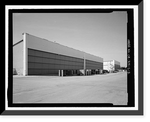Historic Framed Print, Douglas Aircraft Company Long Beach Plant, Aircraft Wing & Fuselage Assembly Building, 3855 Lakewood Boulevard, Long Beach, Los Angeles County, CA - 2,  17-7/8" x 21-7/8"