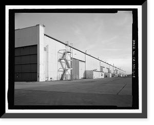 Historic Framed Print, Douglas Aircraft Company Long Beach Plant, Aircraft Wing & Fuselage Assembly Building, 3855 Lakewood Boulevard, Long Beach, Los Angeles County, CA - 4,  17-7/8" x 21-7/8"