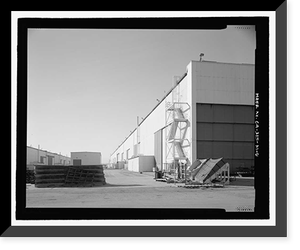 Historic Framed Print, Douglas Aircraft Company Long Beach Plant, Aircraft Final Assembly Building, 3855 Lakewood Boulevard, Long Beach, Los Angeles County, CA - 6,  17-7/8" x 21-7/8"