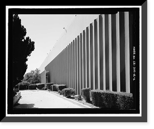 Historic Framed Print, Douglas Aircraft Company Long Beach Plant, Engineering Office Building, 3855 Lakewood Boulevard, Long Beach, Los Angeles County, CA - 2,  17-7/8" x 21-7/8"