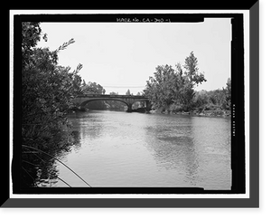 Historic Framed Print, First Street Bridge, Spanning Napa River at First Street between Soscol, Napa, Napa County, CA,  17-7/8" x 21-7/8"