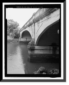 Historic Framed Print, First Street Bridge, Spanning Napa River at First Street between Soscol, Napa, Napa County, CA - 7,  17-7/8" x 21-7/8"