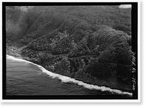 Historic Framed Print, Hana Belt Road, Between Haiku and Kaipahulu, Hana vicinity, Maui County, HI - 20,  17-7/8" x 21-7/8"