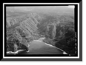 Historic Framed Print, Hana Belt Road, Between Haiku and Kaipahulu, Hana vicinity, Maui County, HI - 22,  17-7/8" x 21-7/8"