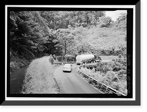 Historic Framed Print, Hana Belt Road, Between Haiku and Kaipahulu, Hana vicinity, Maui County, HI - 70,  17-7/8" x 21-7/8"