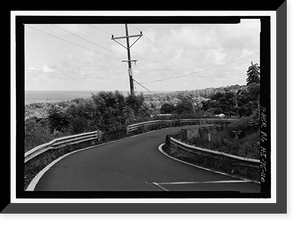Historic Framed Print, Hana Belt Road, Between Haiku and Kaipahulu, Hana vicinity, Maui County, HI - 110,  17-7/8" x 21-7/8"