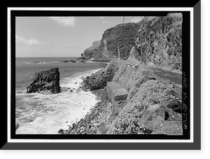 Historic Framed Print, Hana Belt Road, Between Haiku and Kaipahulu, Hana vicinity, Maui County, HI - 148,  17-7/8" x 21-7/8"