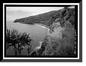 Historic Framed Print, Hana Belt Road, Between Haiku and Kaipahulu, Hana vicinity, Maui County, HI - 155,  17-7/8" x 21-7/8"