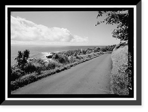 Historic Framed Print, Hana Belt Road, Between Haiku and Kaipahulu, Hana vicinity, Maui County, HI - 157,  17-7/8" x 21-7/8"
