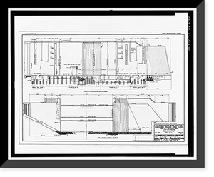 Historic Framed Print, St. Lucie Canal, St. Lucie Lock No. 1, St. Lucie, Cross State Canal, Okeechobee Intracoas, Stuart vicinity, Martin County, FL - 10,  17-7/8" x 21-7/8"