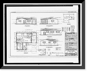 Historic Framed Print, St. Lucie Canal, Lock No. 1, Attendant's Quarters, St. Lucie, Cross State Canal, Okeechobee Intracoas, Stuart vicinity, Martin County, FL - 3,  17-7/8" x 21-7/8"