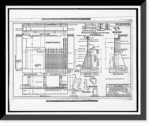 Historic Framed Print, Tallulah Falls Bridge, Spanning Tallulah Falls River on U.S. Highway 23/S, Tallulah Falls, Habersham County, GA - 3,  17-7/8" x 21-7/8"