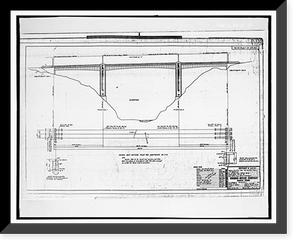 Historic Framed Print, Tallulah Falls Bridge, Spanning Tallulah Falls River on U.S. Highway 23/S, Tallulah Falls, Habersham County, GA - 35,  17-7/8" x 21-7/8"