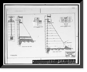 Historic Framed Print, Tallulah Falls Dam, Spanning Tallulah Falls River on U.S. Highway 23/S, Tallulah Falls, Habersham County, GA - 7,  17-7/8" x 21-7/8"