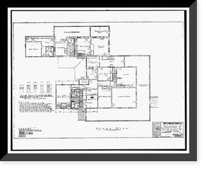 Historic Framed Print, U.S. Naval Air Station, Captain's Quarters, Q-8 North Avenue, Pensacola, Escambia County, FL - 5,  17-7/8" x 21-7/8"