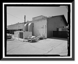 Historic Framed Print, NASA Industrial Plant, Material Conservation & Storage Facility, 12214 Lakewood Boulevard, Downey, Los Angeles County, CA - 5,  17-7/8" x 21-7/8"