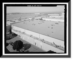 Historic Framed Print, Douglas Aircraft Company Long Beach Plant, 3855 Lakewood Boulevard, Long Beach, Los Angeles County, CA - 5,  17-7/8" x 21-7/8"