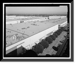 Historic Framed Print, Douglas Aircraft Company Long Beach Plant, 3855 Lakewood Boulevard, Long Beach, Los Angeles County, CA - 6,  17-7/8" x 21-7/8"