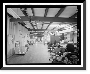 Historic Framed Print, Beale Air Force Base, Perimeter Acquisition Vehicle Entry Phased-Array Warning System, Supply Warehouse, End of Spencer Paul Road, north of Warren Shingle, Marysville vicinity, Yuba County, CA - 2,  17-7/8" x 21-7/8"