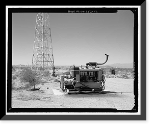 Historic Framed Print, Naval Ordnance Test Station Inyokern, Randsburg Wash Facility Target Test Towers, Tower Road, China Lake vicinity, Kern County, CA - 12,  17-7/8" x 21-7/8"