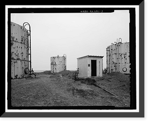 Historic Framed Print, POW-3 Distant Early Warning Line Station, Bullen Point, Prudhoe Bay vicinity, North Slope Borough, AK - 7,  17-7/8" x 21-7/8"