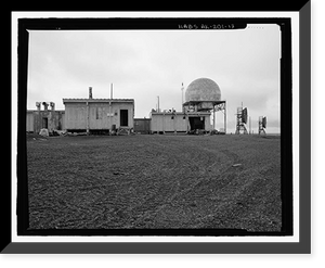 Historic Framed Print, POW-3 Distant Early Warning Line Station, Bullen Point, Prudhoe Bay vicinity, North Slope Borough, AK - 13,  17-7/8" x 21-7/8"