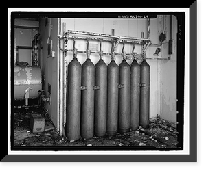 Historic Framed Print, POW-3 Distant Early Warning Line Station, Bullen Point, Prudhoe Bay vicinity, North Slope Borough, AK - 24,  17-7/8" x 21-7/8"