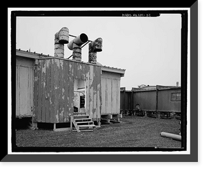 Historic Framed Print, POW-3 Distant Early Warning Line Station, Bullen Point, Prudhoe Bay vicinity, North Slope Borough, AK - 32,  17-7/8" x 21-7/8"