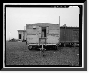 Historic Framed Print, POW-3 Distant Early Warning Line Station, Bullen Point, Prudhoe Bay vicinity, North Slope Borough, AK - 38,  17-7/8" x 21-7/8"