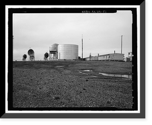Historic Framed Print, POW-3 Distant Early Warning Line Station, Bullen Point, Prudhoe Bay vicinity, North Slope Borough, AK - 51,  17-7/8" x 21-7/8"