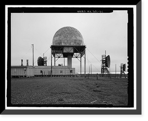 Historic Framed Print, POW-3 Distant Early Warning Line Station, Bullen Point, Prudhoe Bay vicinity, North Slope Borough, AK - 61,  17-7/8" x 21-7/8"