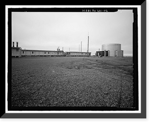 Historic Framed Print, POW-3 Distant Early Warning Line Station, Bullen Point, Prudhoe Bay vicinity, North Slope Borough, AK - 72,  17-7/8" x 21-7/8"