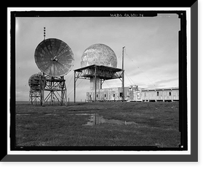 Historic Framed Print, POW-3 Distant Early Warning Line Station, Bullen Point, Prudhoe Bay vicinity, North Slope Borough, AK - 74,  17-7/8" x 21-7/8"