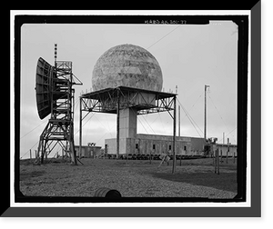 Historic Framed Print, POW-3 Distant Early Warning Line Station, Bullen Point, Prudhoe Bay vicinity, North Slope Borough, AK - 77,  17-7/8" x 21-7/8"